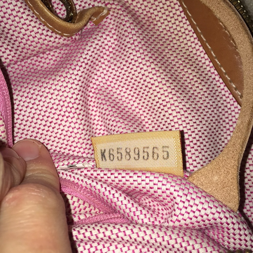 Green canvas/tan leather Dooney & Bourke hobo - Picture 5 of 6